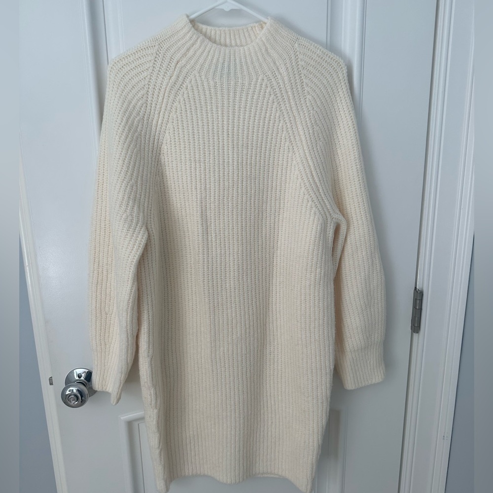 Express Cream Sweater Dress